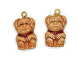 Plastic Puppy Pendants Vintage Dog Charms Jewelry Making Beading Supplies Lightweight Animal Charms  Smileyboy