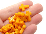 50 16mm Orange Cross Beads Plastic Crosses Christian Beads Jewelry Making Beading Supplies Acrylic Cross Beads Smileyboy