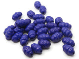 30 18mm Blue Plastic Beads Twisted Oval Beads Jewelry Making Beading Supplies Loose Beads to String