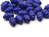 30 18mm Blue Plastic Beads Twisted Oval Beads Jewelry Making Beading Supplies Loose Beads to String