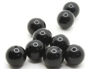 9 20mm Smooth Round Beads Black Beads Plastic Beads Jewelry Making Beading Supplies Acrylic Beads Accent Beads Lightweight Sturdy Beads