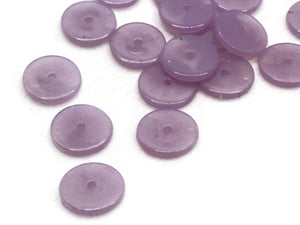 25 14mm Light Purple Disc Beads Vintage Plastic Beads Saucer Beads Flat Disc Beads Loose Beads Round Beads Jewelry Making Beading Supplies