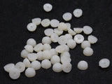 50 8mm Round Flower Cabochons Off-White Cabochons Vintage West Germany Plastic Cabochons Jewelry Making Beading Supplies Smileyboy