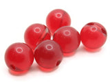 6 16mm 5/8 Inch Red Ball Buttons Lucite Round Buttons Vintage Lucite Buttons Jewelry Making Beading Supplies Sewing Supplies
