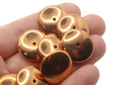 10 19mm Vintage Red Copper Beads Saucer Beads Copper Plated Plastic Beads Vintage Abacus Beads Jewelry Making Beading Supplies Loose Beads