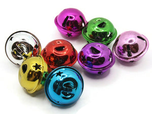 6 Mixed Color Shiny Jingle Bells 24mm Bells Christmas Sleigh Bell Charms Beads Jewelry Making Beading Supplies Craft Supplies Smileyboy