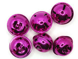 6 Shiny Bright Pink Jingle Bells 24mm Bells Christmas Sleigh Bell Charms Beads Jewelry Making Beading Supplies Craft Supplies Smileyboy