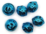 6 Shiny Blue Jingle Bells 24mm Bells Christmas Sleigh Bell Charms Beads Jewelry Making Beading Supplies Craft Supplies Smileyboy