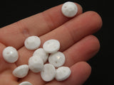 40 11mm Faceted Round Cabochons White Sew On Cabochons Vintage West Germany Plastic Cabochons Jewelry Making Beading Supplies Smileyboy