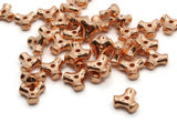 35 10mm Stackable Triangle Beads Vintage Red Copper Plated Plastic Beads Spacer Beads Jewelry Making Beading Supplies Loose Beads to String
