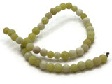 45 4mm to 5mm Yellow Green Gemstone Beads Round New Jade Stone Beads to String Spacer Beads Jewelry Making Beading Supplies Smileyboy