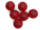 6 16mm 5/8 Inch Red Ball Buttons Lucite Round Buttons Vintage Lucite Buttons Jewelry Making Beading Supplies Sewing Supplies