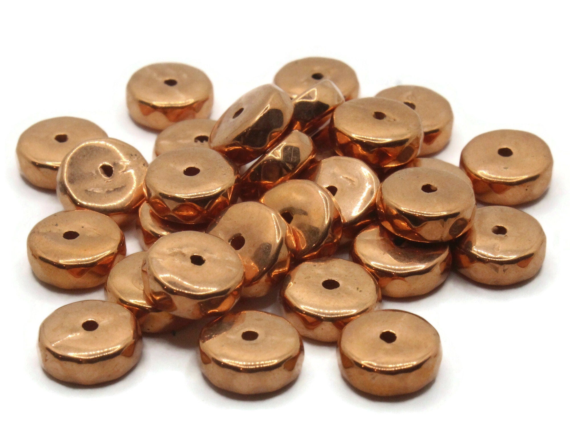 Heather's cf 500 Pieces Copper Tiny Bead Caps Findings (Fit 8mm 10mm Round  Beads) for Jewelry Making