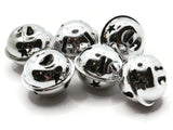 6 Silver Jingle Bells 24mm Bells Christmas Sleigh Bell Charms Beads Jewelry Making Beading Supplies Craft Supplies Smileyboy