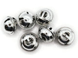 6 Silver Jingle Bells 24mm Bells Christmas Sleigh Bell Charms Beads Jewelry Making Beading Supplies Craft Supplies Smileyboy