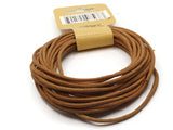 5 yard 2mm Medium Brown Leather Cord for Beading and Jewelry Making Craft Supplies by The Bead Smith