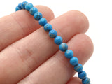 48 4mm to 5mm Turquoise Blue Dyed Gemstone Beads Round Stone Beads to String Spacer Beads Jewelry Making Beading Supplies Smileyboy