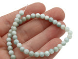 44 4mm to 5mm Blue Green Gemstone Beads Round Amazonite Stone Beads to String Spacer Beads Jewelry Making Beading Supplies Smileyboy