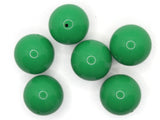 6 24mm Big Green Beads Round Beads Vintage Lucite Beads  Plastic Beads Statement Beads Loose Beads Chunky Beads