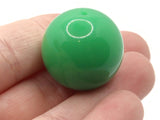 6 24mm Big Green Beads Round Beads Vintage Lucite Beads  Plastic Beads Statement Beads Loose Beads Chunky Beads