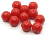 10 18mm Smooth Round Beads Red Beads Vintage Plastic Beads Jewelry Making Beading Supplies Acrylic Beads Lightweight Sturdy Beads