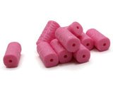10 19mm Pink Patterned ...Tube Beads Vintage Plastic Beads New Old Stock Beads Beading Supplies