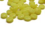 47 9mm Yellow Grooved Disc Beads Vintage Plastic Beads Rondelle Beads Loose Beads Round Beads Jewelry Making Beading Supplies