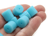 10 13mm Arctic Blue Tube Beads Vintage Lucite Beads New Old Stock Beads Plastic Beads to String Jewelry Making and Beading Supplies