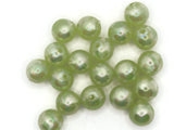 19 14mm Beads Large Round Shiny Green Vintage Plastic Ball Beads to String Gumball Beads New Old Stock Beads Jewelry Making Beading Supplies