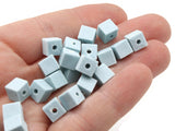 60 7mm Light Blue Cube Beads Vintage Beads Plastic Spacer Beads New Old Stock Beads to String Jewelry Making Beading Supplies