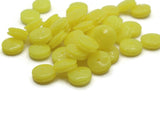 47 9mm Yellow Grooved Disc Beads Vintage Plastic Beads Rondelle Beads Loose Beads Round Beads Jewelry Making Beading Supplies