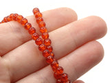 4mm Sunset Orange Crackle Beads Cracked Glass Beads Smooth Round Beads Full Strand Jewelry Making Beading Supplies Small Beads