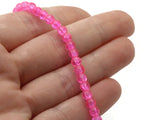 4mm Pink Crackle Beads Cracked Glass Beads Smooth Round Beads Full Strand Jewelry Making Beading Supplies Small Beads