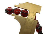 20 10mm Red Ladybugs Lamp work Glass Ladybug Beads Animal Beads Jewelry Making Beading Supplies Loose Beads
