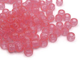 90 9mm Pink Vintage Plastic Beads Pony Beads Tube Beads Jewelry Making Beading Supplies Loose Beads to String