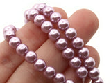 72 6mm Mauve Pink Glass Pearl Beads Faux Pearls Jewelry Making Beading Supplies Round Accent Beads Ball Beads Small Spacer Beads
