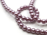 72 6mm Mauve Pink Glass Pearl Beads Faux Pearls Jewelry Making Beading Supplies Round Accent Beads Ball Beads Small Spacer Beads