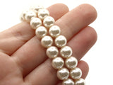 53 8mm White Glass Pearl Beads Faux Pearls Jewelry Making Beading Supplies Round Accent Beads Ball Beads Small Spacer Beads