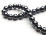 53 8mm Gray Glass Pearl Beads Faux Pearls Jewelry Making Beading Supplies Round Accent Beads Ball Beads Small Spacer Beads