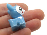 2 33mm Blue Deer Charms Resin Charms Toy Pendants Miniature Cute Charms Jewelry Making Beading Supplies kitsch charms Smileyboy