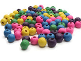 95 7mm to 8mm Mixed Color Beads Round Beads Wood Beads Jewelry Making Beading Supplies Loose Beads to String