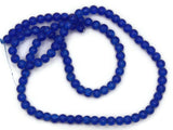 4mm Blue Crackle Beads Cracked Glass Beads Smooth Round Beads Full Strand Jewelry Making Beading Supplies Small Beads