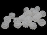 20 13mm Fluted Round White Beads Vintage Frosted Acrylic Beads Round Beads New Old Stock Beads Jewelry Making Beading Supplies