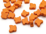 30 19mm Orange Beads Wooden Butterfly Beads Animal Beads Wood Beads Moth Beads Bug Beads Insect Beads Novelty Beads