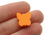 30 19mm Orange Beads Wooden Butterfly Beads Animal Beads Wood Beads Moth Beads Bug Beads Insect Beads Novelty Beads