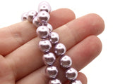 53 8mm Pale Lavender Glass Pearl Beads Faux Pearls Jewelry Making Beading Supplies Round Accent Beads Ball Beads Small Spacer Beads