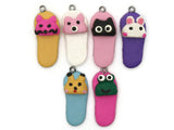 5 34mm Mixed Animal Slipper Charms Polymer Clay Miniature Charms Jewelry Making Beading Supplies