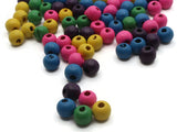 95 7mm to 8mm Mixed Color Beads Round Beads Wood Beads Jewelry Making Beading Supplies Loose Beads to String