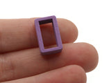 12 18mm Purple Wood Rectangle Slider Beads Wooden Half Drilled Bead Frames Jewelry Making Beading Supplies