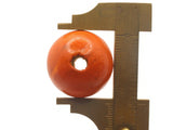 6 24mm Round Orange Wood Beads Wooden Beads Large Hole Macrame Beads New Old Stock Loose Beads bW1
